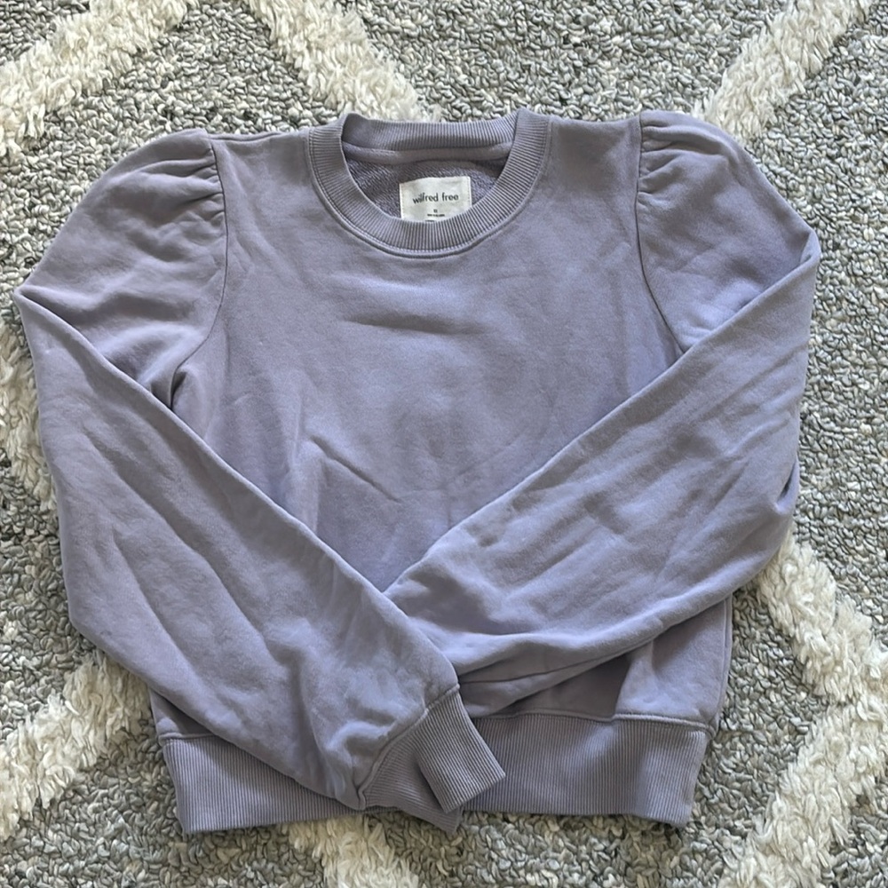 NWT Aritzia - Wilfred Free Terry Fleece Lavender Sweater